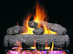 Classic Golden Oak Fireplace Gas Logs