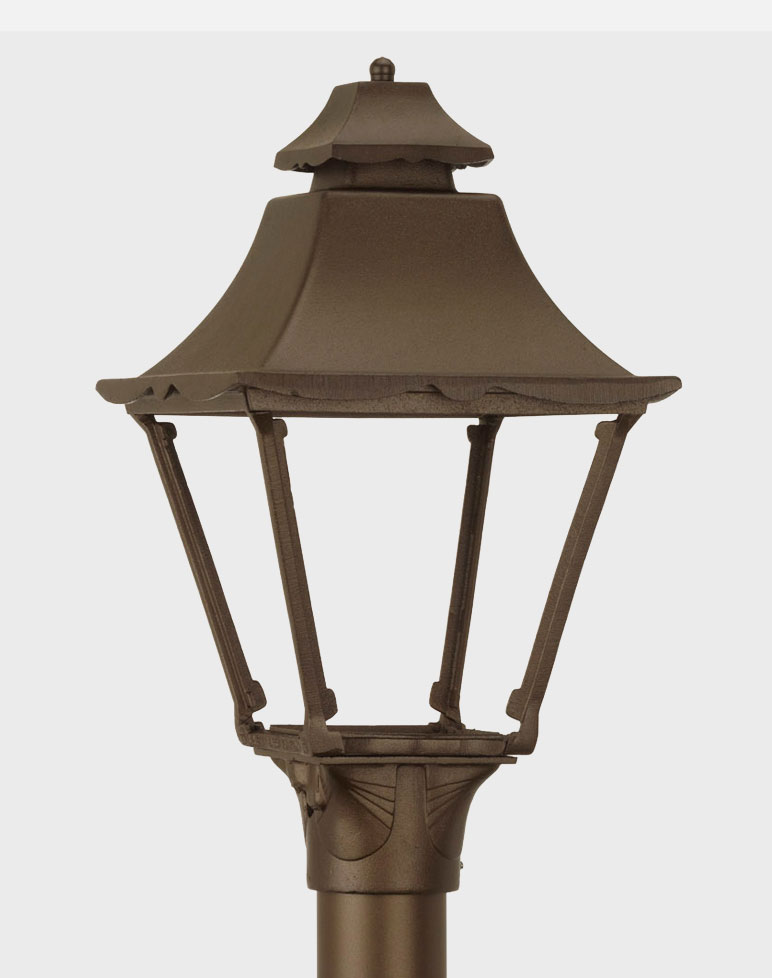 Essex 1900 post mount gas lamp