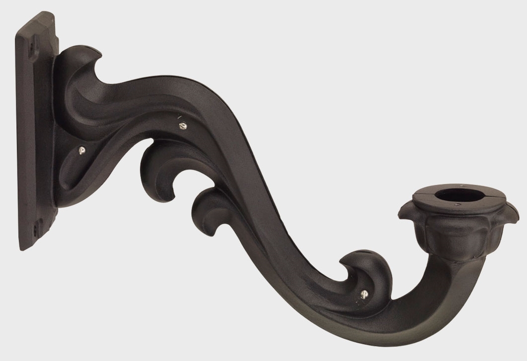Six sided lamp fixture wall bracket